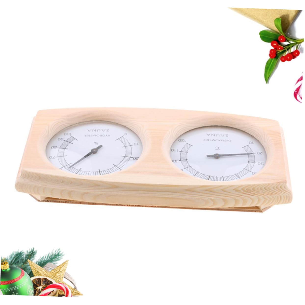 Igrotermografo in Legno per Sauna Quadrante Chiaro