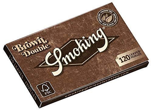 Brown Regular Double Window Rolling Paper (Pack of 3 Booklet) -per booklets 120 Leaves + Free 2 Pcs Cone Holder Random Colour