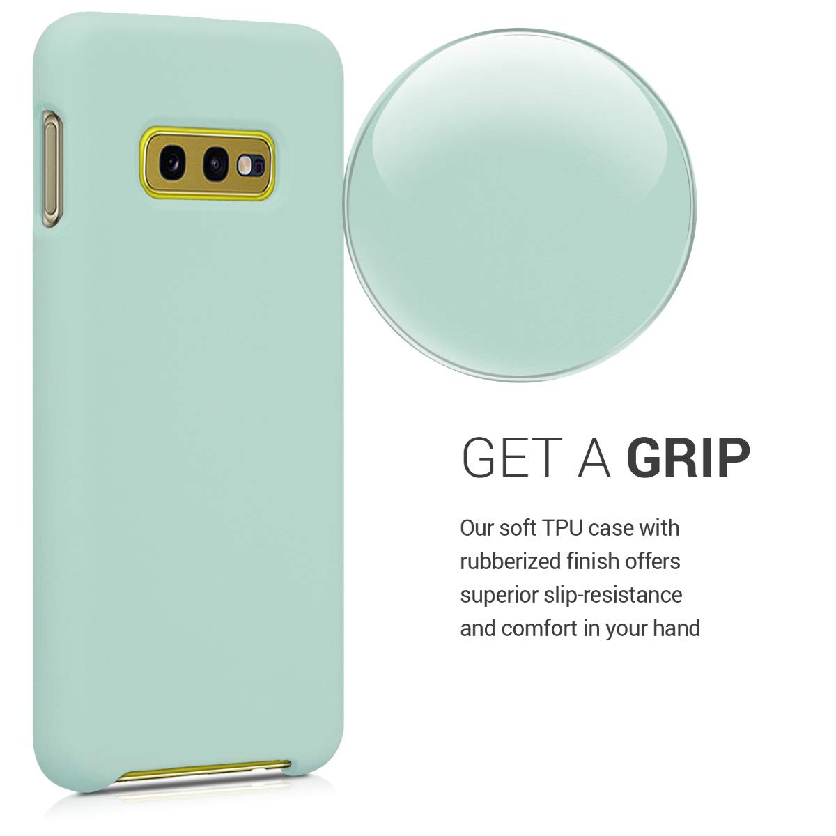 kwmobile Cover per Samsung Galaxy S10e Custodia - Back Case per Smartphone in Silicone TPU - Protezione Gommata - menta matt - 3