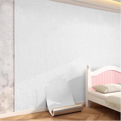 Genérico Papel Pintado Aislante Autoadhesivo, 100x50cm 5mm De Grosor, Impermeable, Resistente a La Humedad Y Aislante del Calor, para Protección Y Decoración De Paredes,Blanca