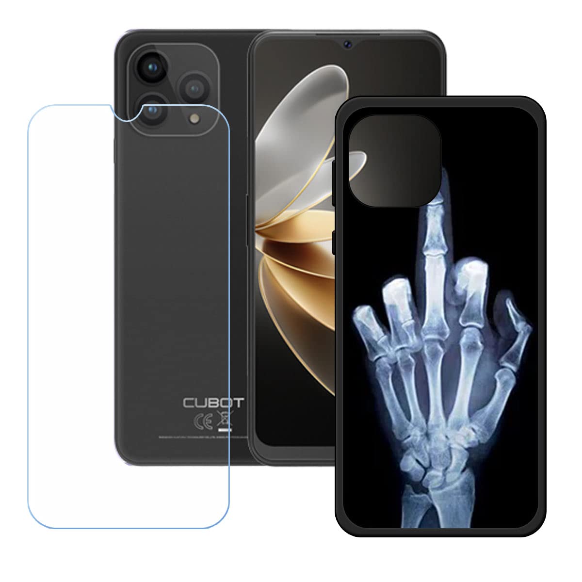 Custodia In Silicone Per Cubot P80 + Pellicola Vetro Temperato - Cover TPU Morbida Trasparente - Antiurdo Con Kit Pulizia - 4