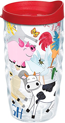 Tervis 1223247 Farm Animals - Group Tumbler with Wrap and Red Lid 10oz