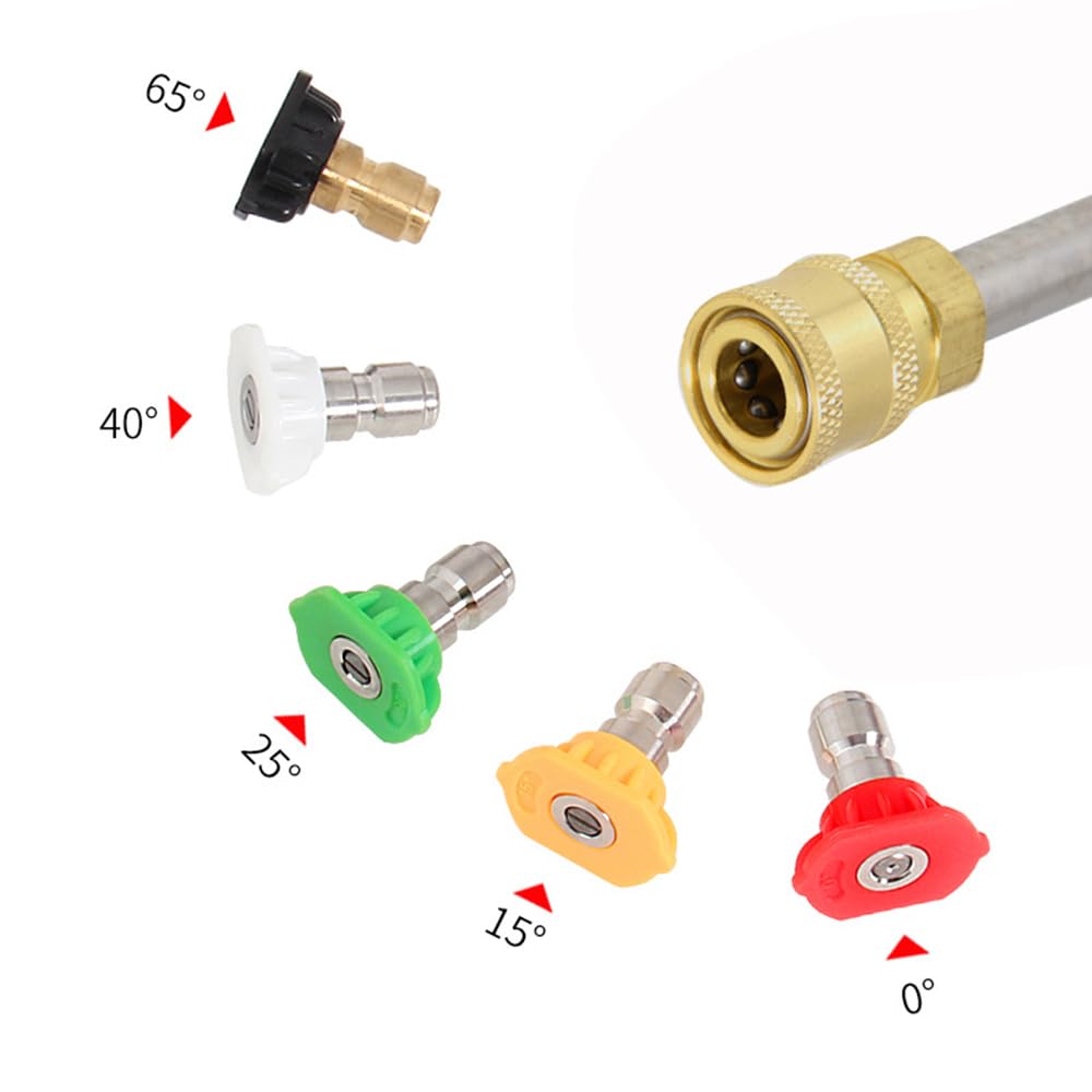 Zestaw maszyn do czyszczenia wysokociśnieniowego 4000PSI M22-14 myjka rdzeniowa zaworu z 1 4 szybkozłączkami 5 uniwersalnymi dyszami przedłużającymi do ogrodu samochodowego i patio