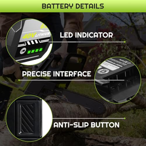 Image of 1Pack Upgraded 6000mAh Capacity Replacement for Ryobi 40V Battery OP40601 OP40602 OP40261 OP40501 OP40404 OP4030 Compatible with Ryobi 40Volt Lithium ion Battery Power Tools
