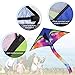 Anpro Large Delta Kite for Kids Adults - 56 inch Wide and 84 Inch Long– 100 ft String Kites Easy to Fly, Assemble, Launch for Beginners, with Colorful Colors Tail