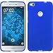 Produktbild PhoneNatic Case kompatibel mit Huawei P8 Lite 2017 - blau Silikon Hülle matt + 2 Schutzfolien