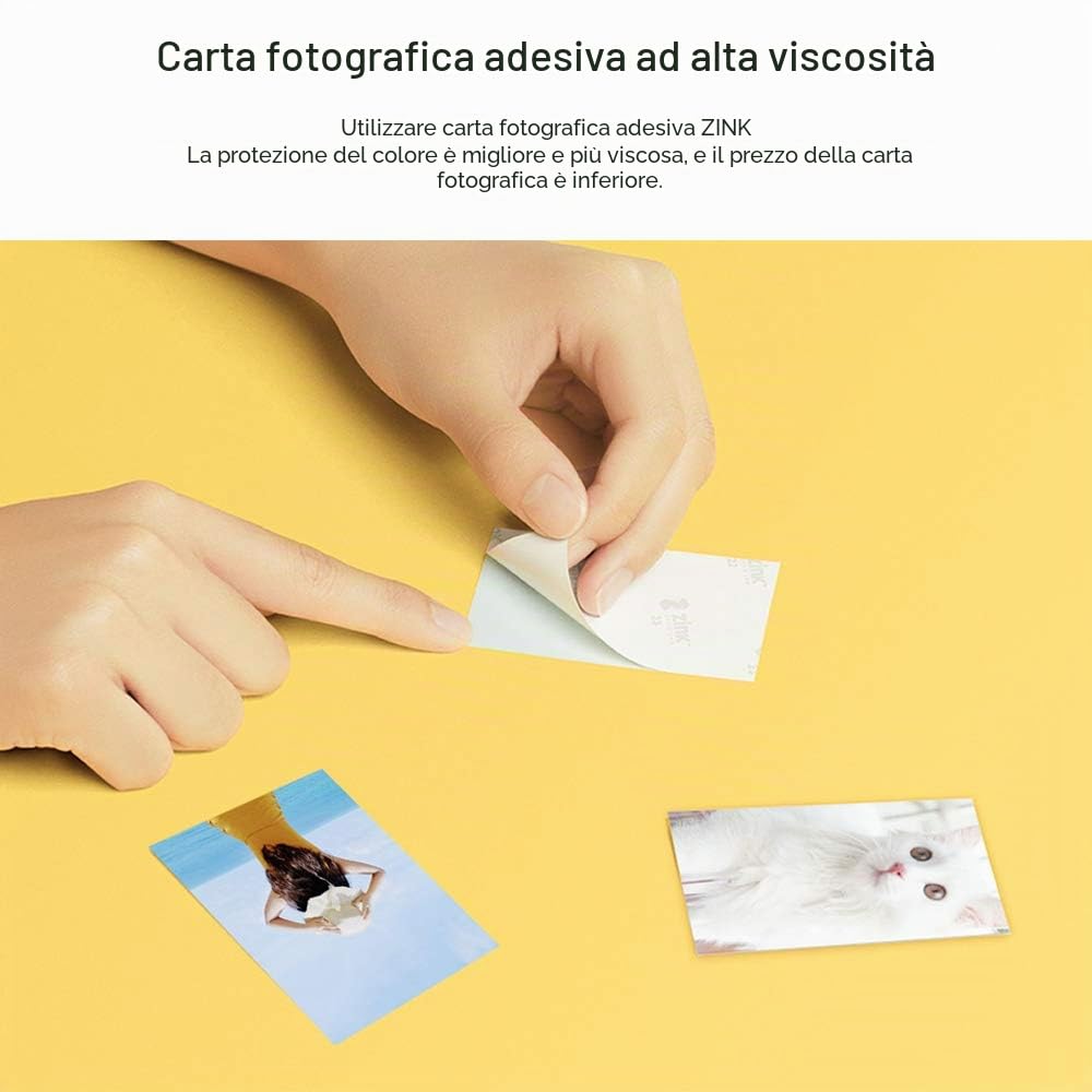 Dewanxin per Xiaomi Pocket Print Incolla carta, 50 fogli 5 x 7,6 cm ZINK Print Paste Paper per Xiaomi Pocket Stampante fotografica istantanea portatile