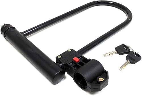 MMG Bloqueo de seguridad antirrobo en forma de U, viene con dos llaves y soporte de transporte