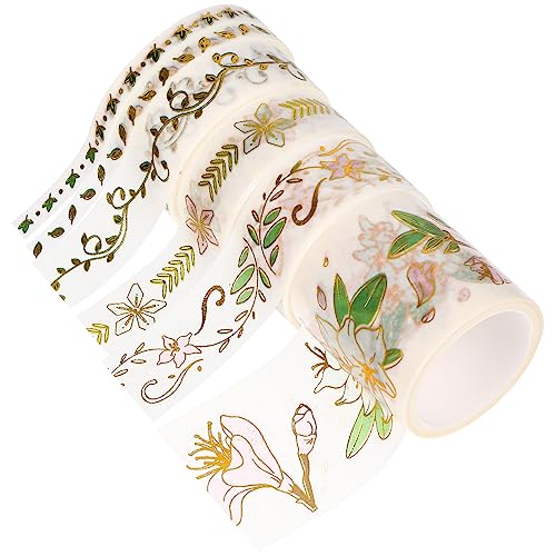 Holibanna 6rollos Cinta Washi De Estilo Antiguo Cintas Decorativas Para Cuadernos Manualidades y Scrapbooking Papel Adhesivo Washi Tape