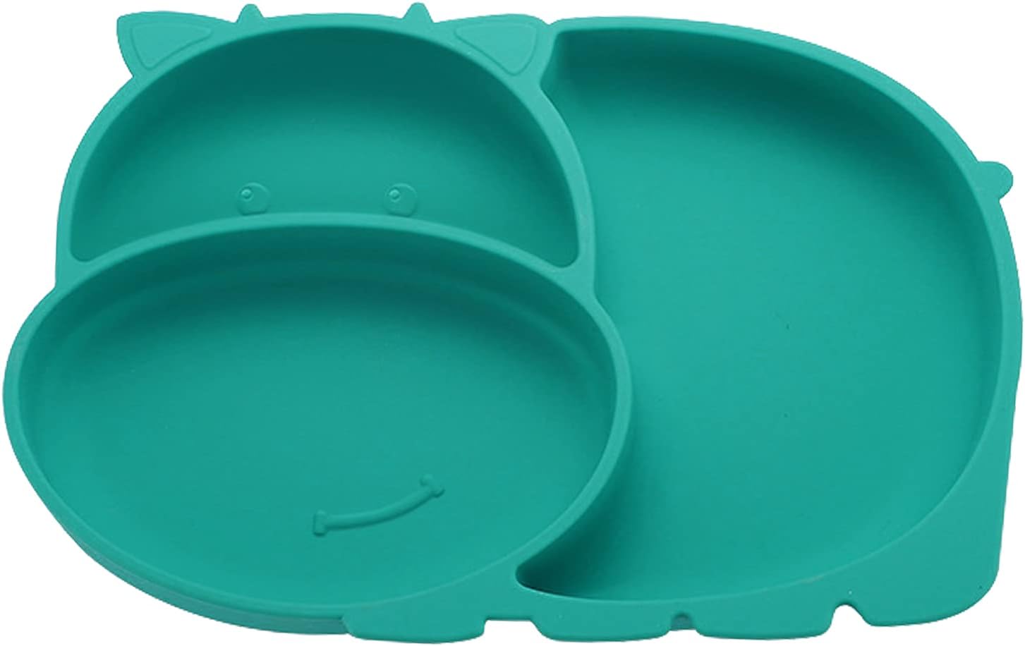 Suction Plates for Baby,Toddler Plates with Suction,Silicone Divided Kids Placemat Fits Most Highchair Trays (Green)
