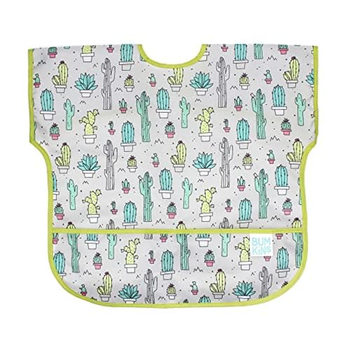 Bumkins Bibs, Baby and Toddler Bibs, Bibs for Girls and Boys, Large for 1-3 Years, Short Sleeve Bib for Kids, Mess Proof Lightweight Waterproof Fabric...