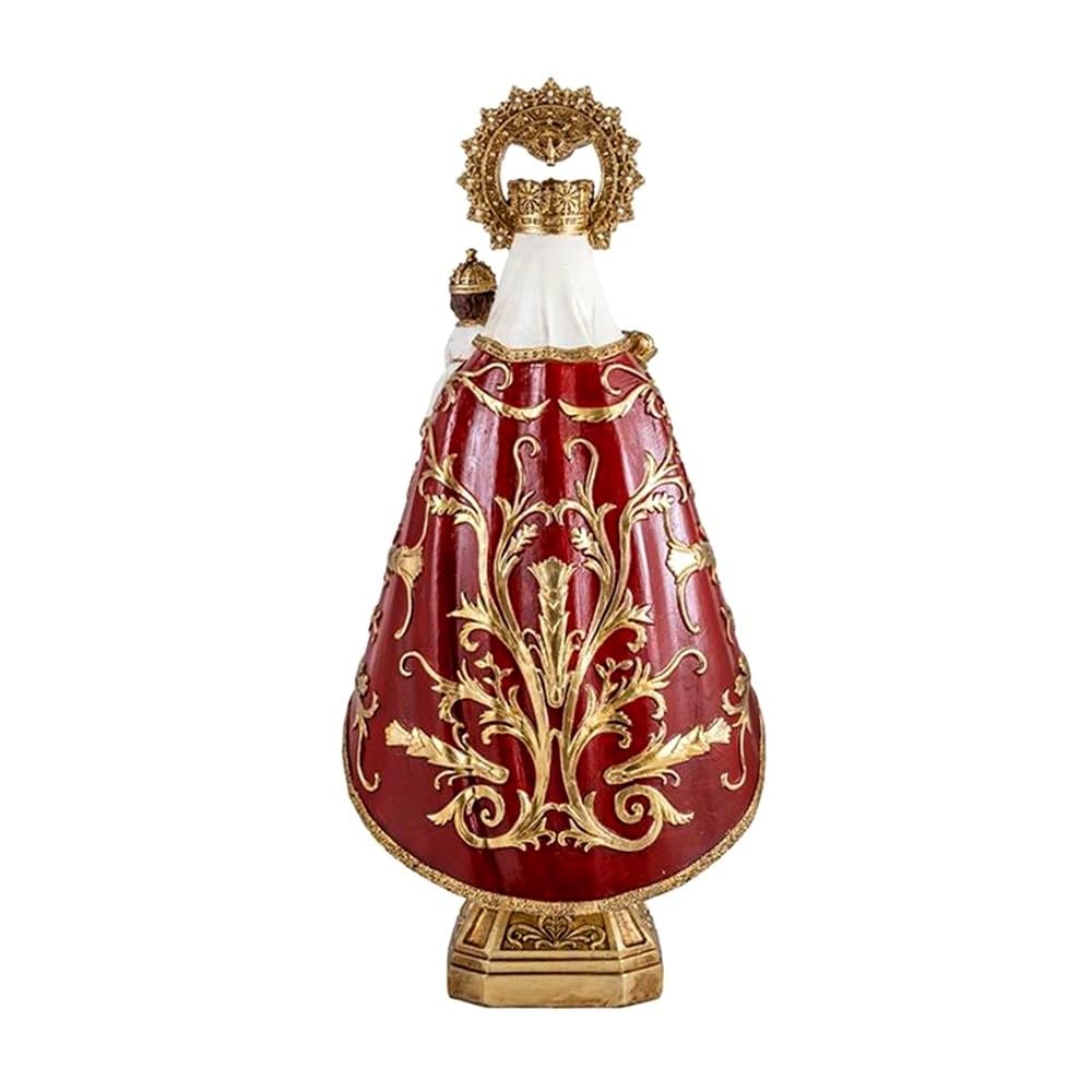 Virgen Covadonga 40 cm. imagen resina color detalle peana dorada