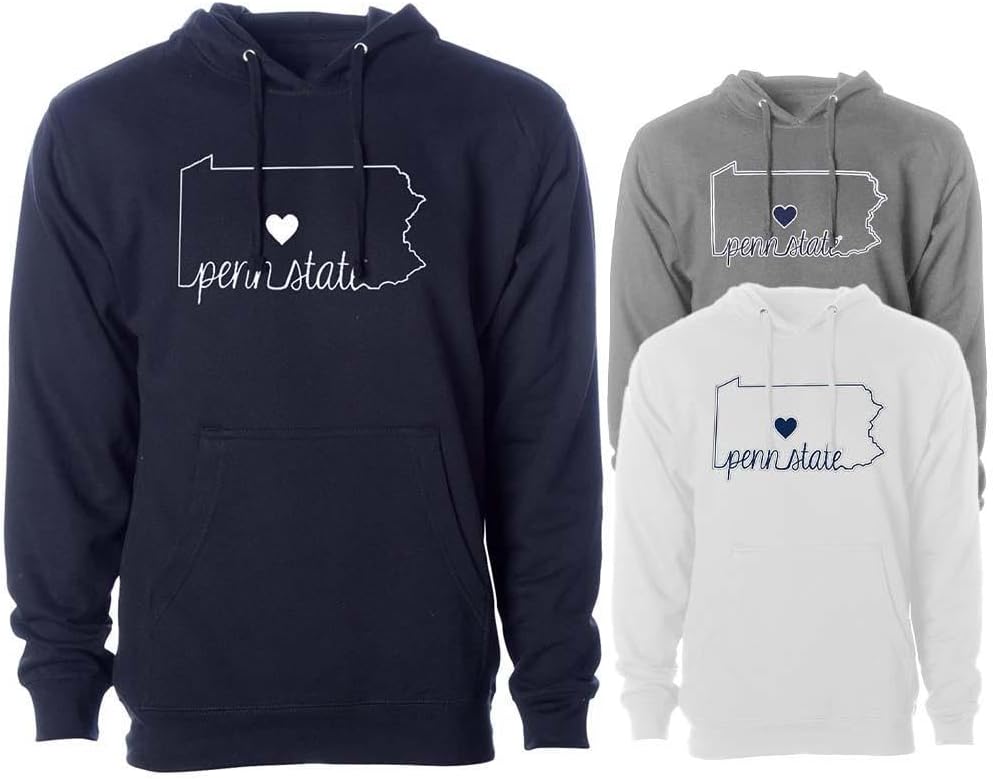The Family Clothesline Penn State NCAA Officially Licensed Heart State Hoodie Sweatshirt