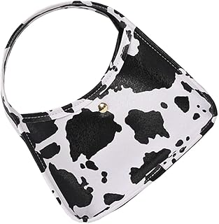 1 Peça Bolsa De Pulso Bolsa De Mão De Ombro Bolsa De Vaca Pequena Pu Bolsa Portátil Axilas Feminina Criativa De Armazenamento De Couro Para Embreagem Sortida Padrão De Mão