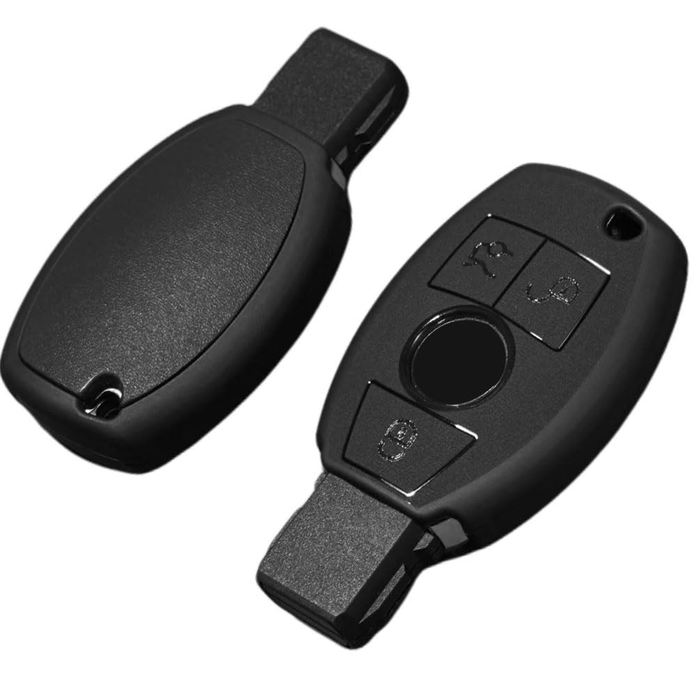 ELOHEI pour Mercedes Benz Housse de Porte-clés, Étui de Clé en TPU Souple Premium, Noir/blanc