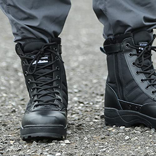 hongrenamz Mens Waterproof Walking Boots Lightweight Men’s Hiking Boots Sport Backpacking Trekking Shoes-Black||EU43/US92