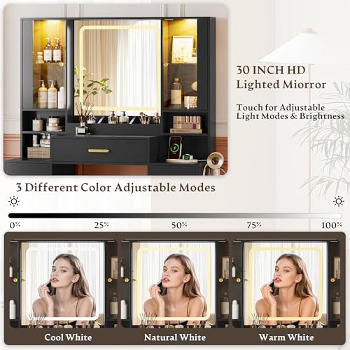 Luxury Makeup Vanity Desk with Lights