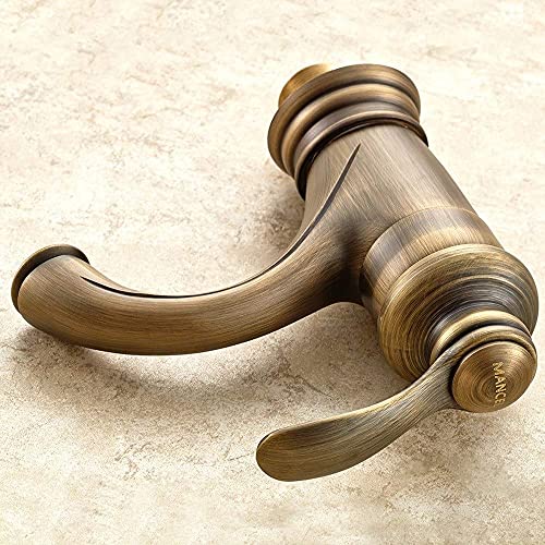Robinet de bain rétro avec dessin par pulvérisation finition bronze - 5