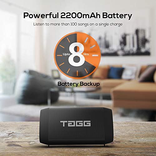 Image of TAGG Sonic Angle 1 10W Portable Bluetooth Speakers Wireless with Dedicated Bass Radiator || Dual Stereo, Water Resistant, 10 hrs Continuous Battery Life