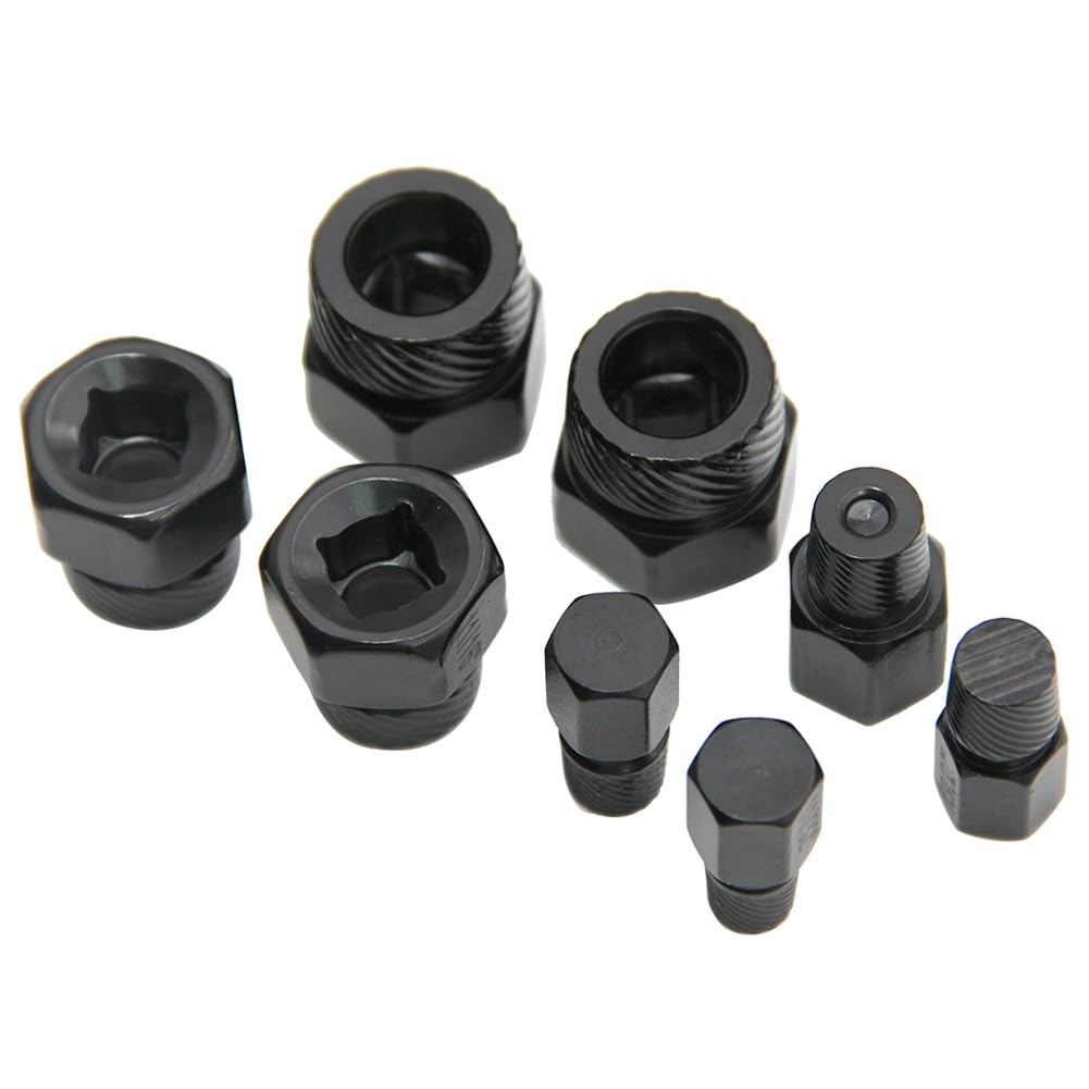 Juego de extractor de tornillos, kit de extracción de pernos, herramienta de perno roto, accionamiento 3/8, acero de alto carbono, 26 piezas para sujetadores dañados