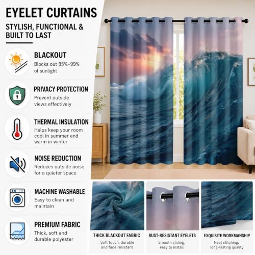 Draperies d'intimité vert océan pour créer un cocon de douceur