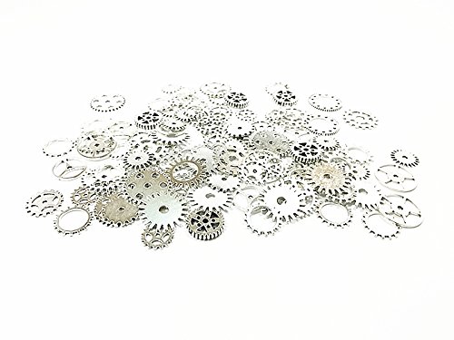 100 Gram DIY Antique Cog Wheel Steampunk Gears Charms Pendant Clock Wheel Gear