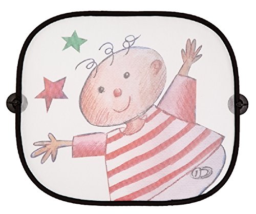 Altabebe AL7022 02 - Parasol con motivo niño y estrellas, 2 unidades por paquete, aprox. 44 x 36 cm