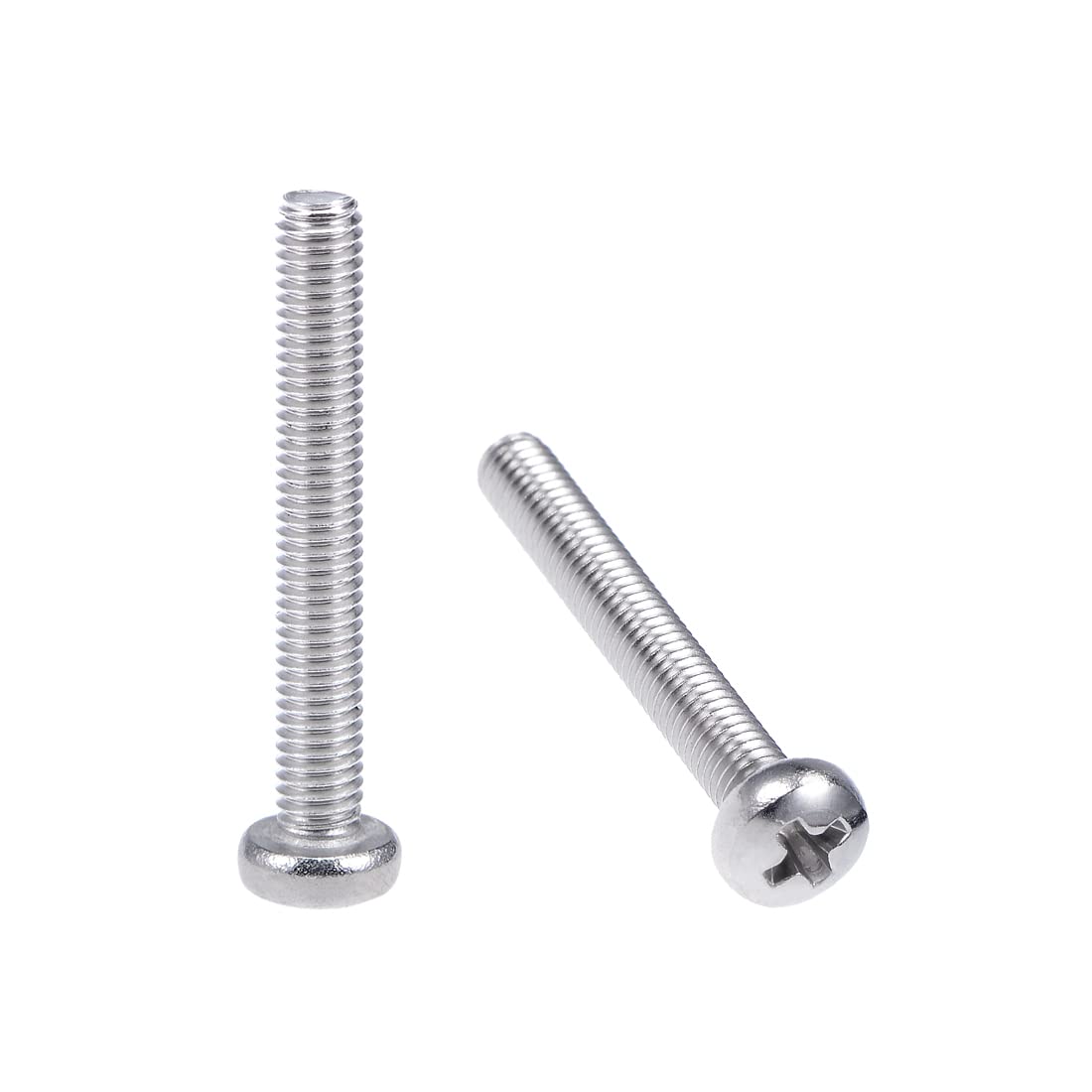 sourcing map M3x22mm Machine Screws Pan Phillips Cross Head Screw 304 Stainless Steel Fasteners Bolts 100Pcs — image 1