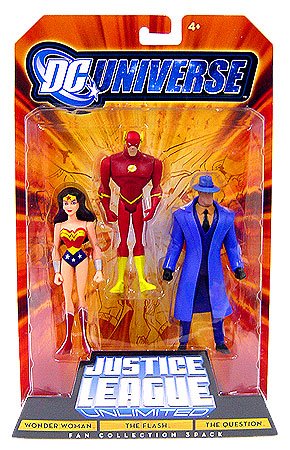 DC Universe Justice League Unlimited Action Figure 3-Pack Wonder Woman, Flash and Question