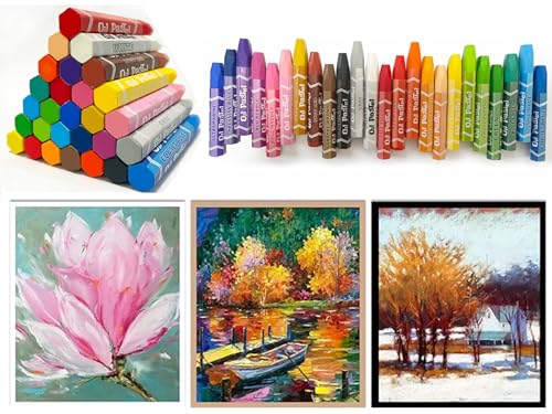 ZAXOXAZ Conjunto de 48 cores pastéis a óleo, bastões de óleo, pastéis a óleo para crianças, bastões