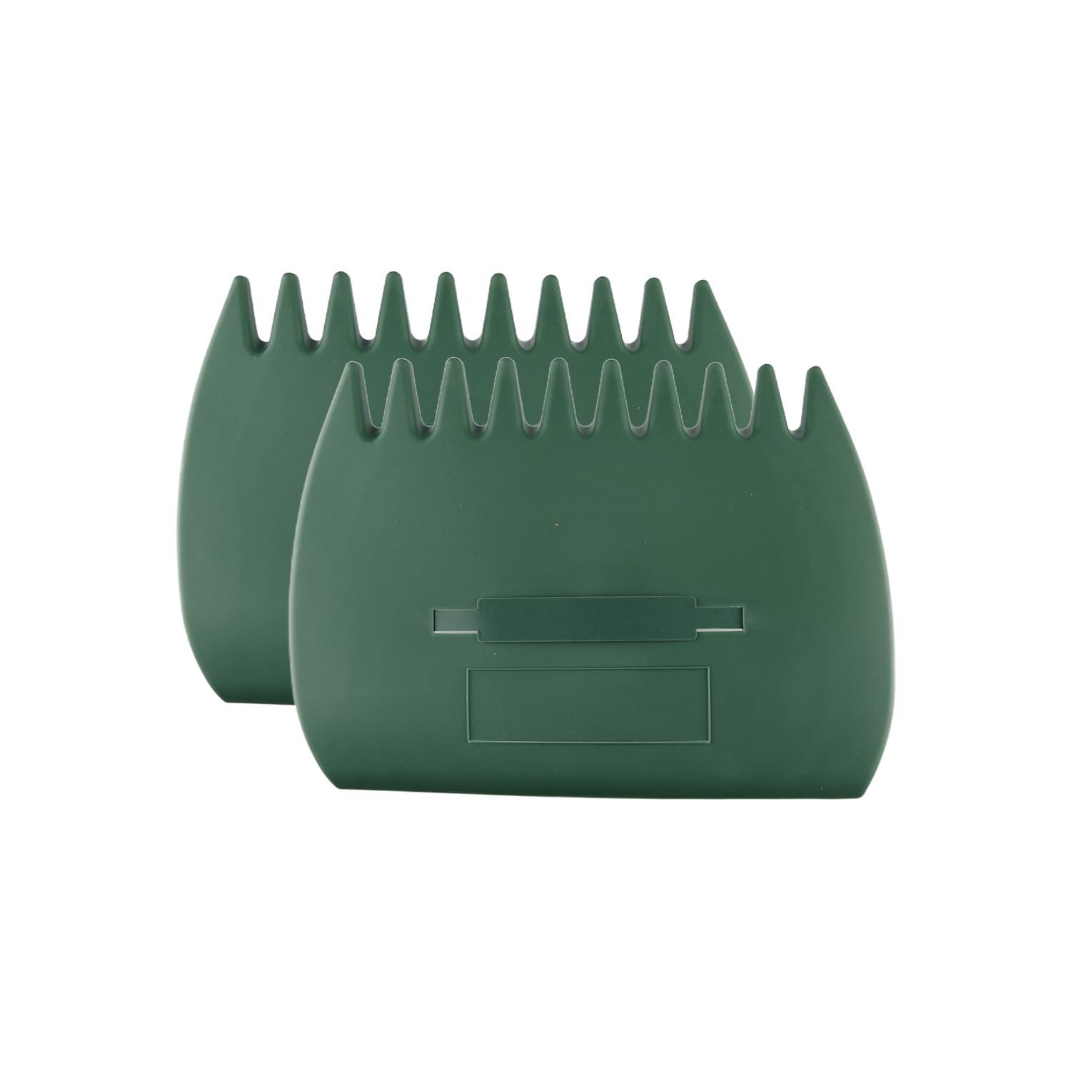 wellrun 2PCS Garden Leaf Collector Rakes,Plastic Leaf Scoops，Large Handheld Grabber Tool for Picking Up Leaves,Twigs or Debris(Green)