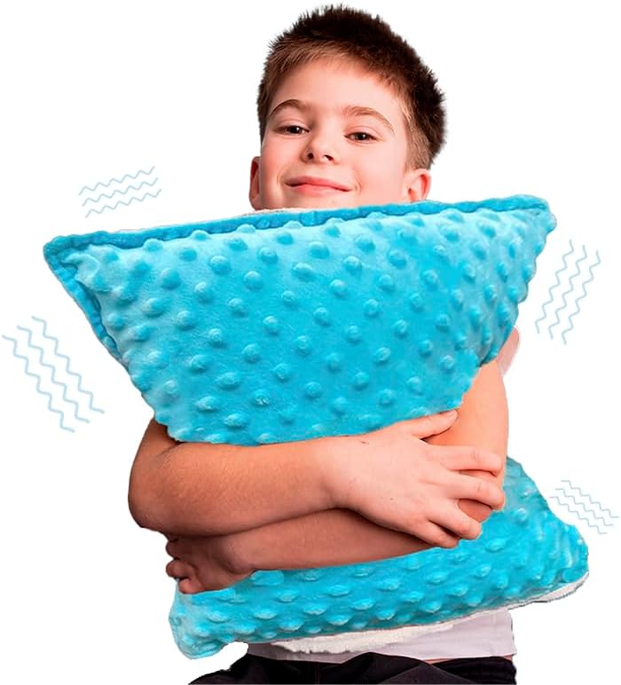 Bright Autism Almohada Hugger para necesidades sensoriales almohada vibratoria calmante para niños. Herramienta de terapia relajante que ayuda a los