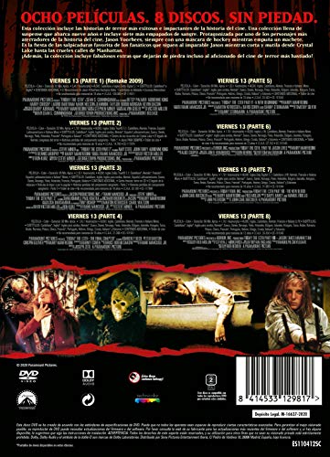 Pack 1-8 Viernes 13 DVD con 8 películas de terror slasher 3