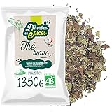 👌 TÉ BLANCO BIO MU DAN BAI: Nuestro té blanco orgánico suelto es un té verde ligeramente fermentado hecho de cogollos y brotes de té jóvenes, delicadamente seleccionados por nuestros agricultores orgánicos para brindarle a su taza de té toda su frescura y dulzura.
