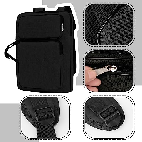 Image of 8K Artist Portfolio Case Art Backpack Drawing Board Bag Art Carrying Storage Bag Artist Portfolio Bag Adjustable Shoulder Straps Artist Travel Tote Bag for Drawing Painting Sketching Artwork Supplies