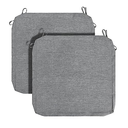 FUNHOME Outdoor Cushion Covers 20x18x4Inch Set of 2, No Insert-Grey