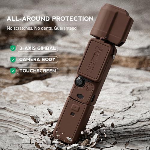 Funda de silicona para DJI Osmo Pocket 3 carcasa protectora de pantalla con hueco para micrófono 5