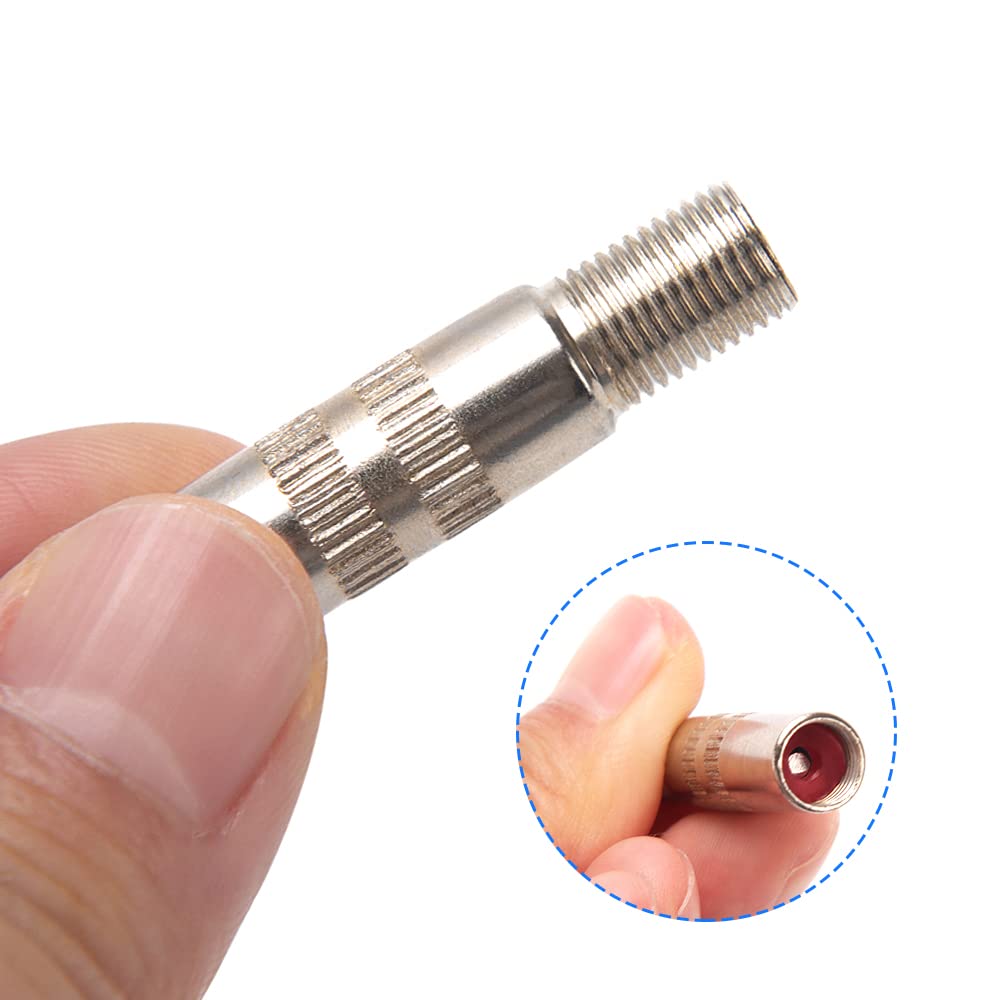 VooGenzek 5 Pezzi Metallo Valve Extender Pneumatico, Tire Estensione steli Tappi Valvole, Adattatore Estensione Valve, per Auto, Camion, Furgone, Roulotte