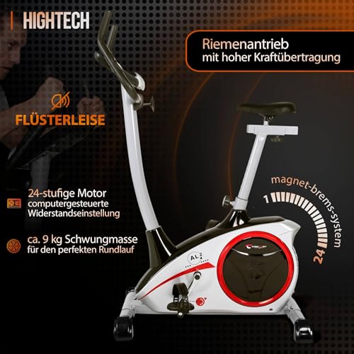 Christopeit Sport Heimtrainer AL 2 Silber inkl. Bodenschutzmatte – 24-Stufig - 2
