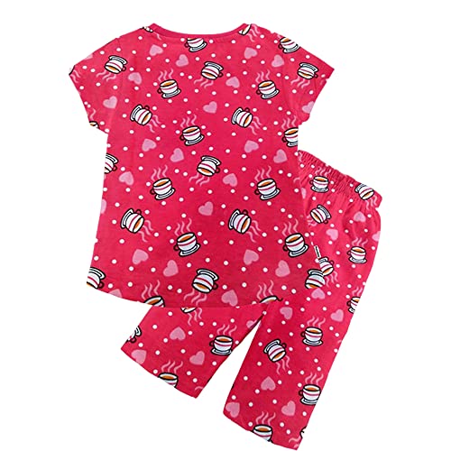 Image of NammaBaby Girl's Soft Cotton Night Suit (Printed T-Shirt & Pant Set /Girls Night Dress /Nightwear) Pack of 1