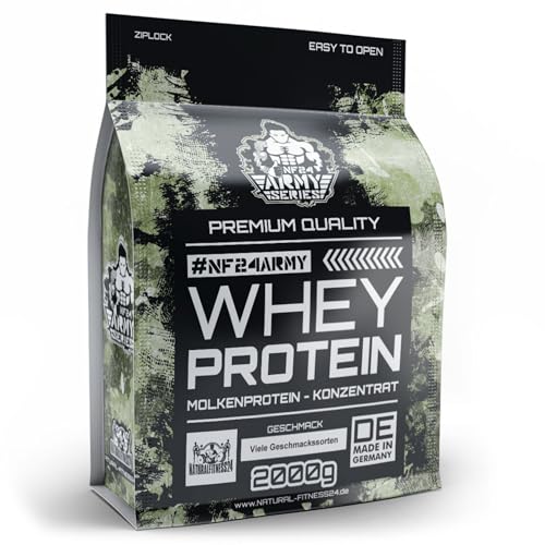 NF24 Whey Protein 2Kg Geschmacksneutral | Neutral ohne Aromen & Süßstoffe | Aspartamfrei | hochwertiges 100% Molkenproteinkonzentrat WPC80 | Natural-Fitness24