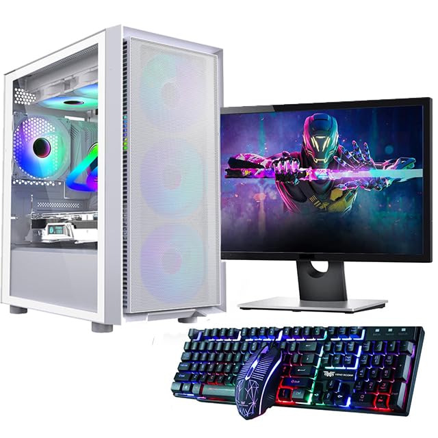 Veno Scorp Gaming PC Bundle 22” Set : Intel Core i5-16GB RAM, GT 1030 2GB Graphics Card, 1TB HDD, Windows 10, Wi-Fi, Luna 4 X ARGB FANS, (Renewed)
