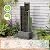 Modern OutdoorWater Fountain,49.6" H Outdoor Garden Water Fountains Cascading Floor - Standing Tall Waterfall Outdoor Feature with LED Lights for Patio, Backyard, Deck, Porch and Home Art Decor