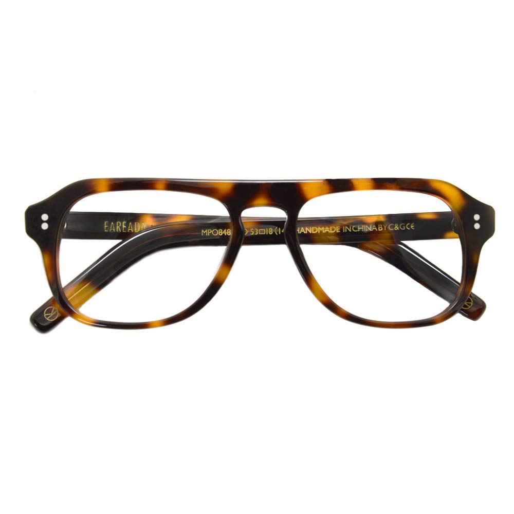Eareada Men Vintage Aviator Eyeglasses Kingsman Glasses MPO848DTO Acetate Frames Clear Lens Glasses…