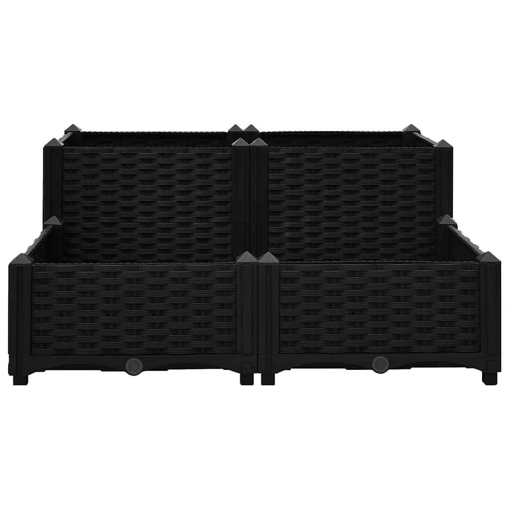 Hothingwell Arriate 80x80x38 cm Polipropileno | Robusto para exterior, amplio espacio para plantas, flores y verduras, macetero de jardín