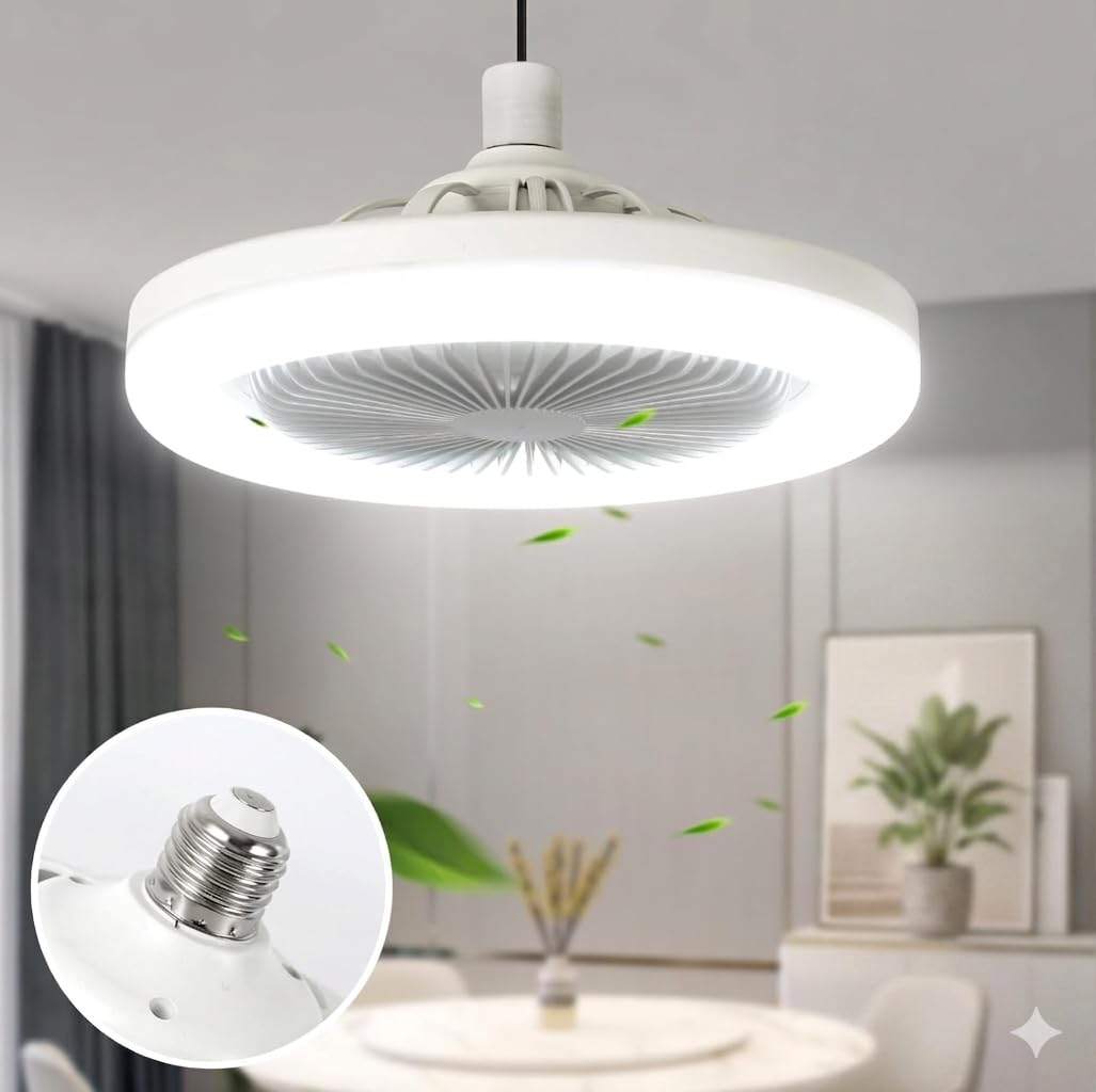ELBME Ceiling Fans with Lights - Upgraded Ceiling Fan - Modern Ceiling Fan -Ceiling Fans with Light, Enclosed Ceiling Fans for Adult, Children Living Room Bedroom White Cover and White Light-image-17