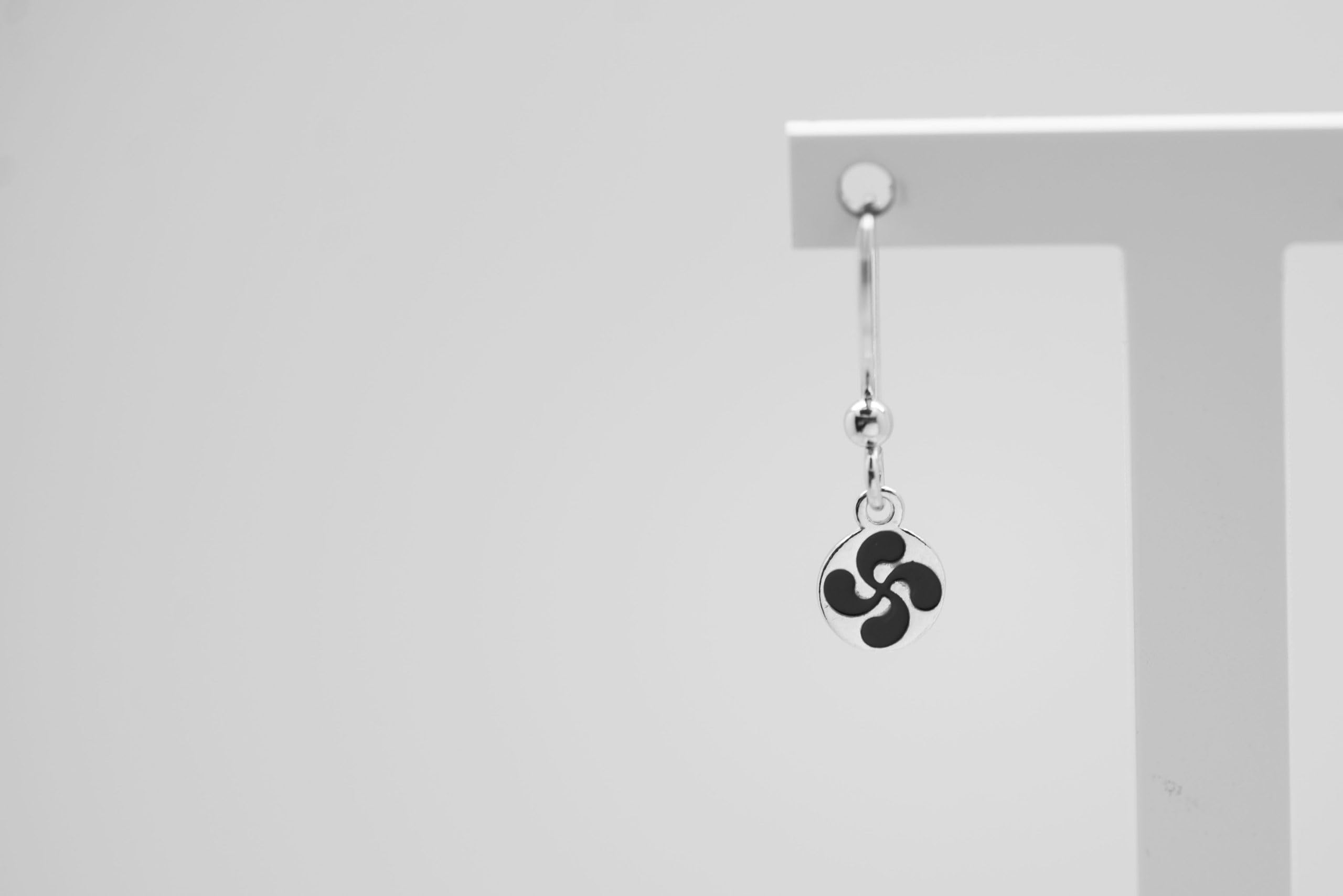Pendientes Lauburu Plata de Ley 925 y Esmalte
