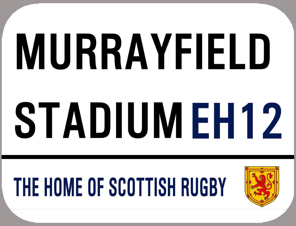Yelacecca Tin Sign A37640 New Metal Street Sign Scottish Rugby Murrayfield Stadium Metal Street Sign 8X12 Inches