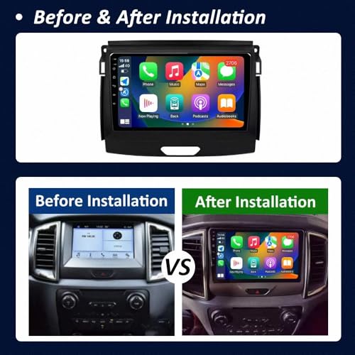 Radio Coche 2 DIN Bluetooth para Ford Ranger con Mirror Link y Pantalla Táctil de 32GB 2