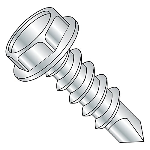 Tornillo autoperforante de acero 2 pulgadas Hexagonal paquete x10 miniatura 1